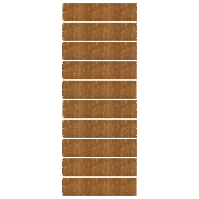 Bordures de pelouse 10 pcs 25x103 cm acier corten flexible - 4