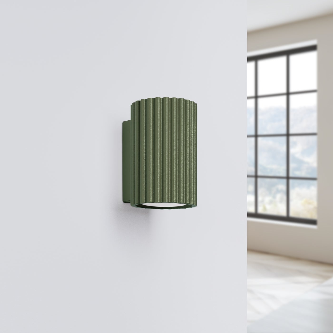 Kinkiet GLOOW 10 zielony oliwkowy LED 4000K - 6.5x8.5x10cm Sollux