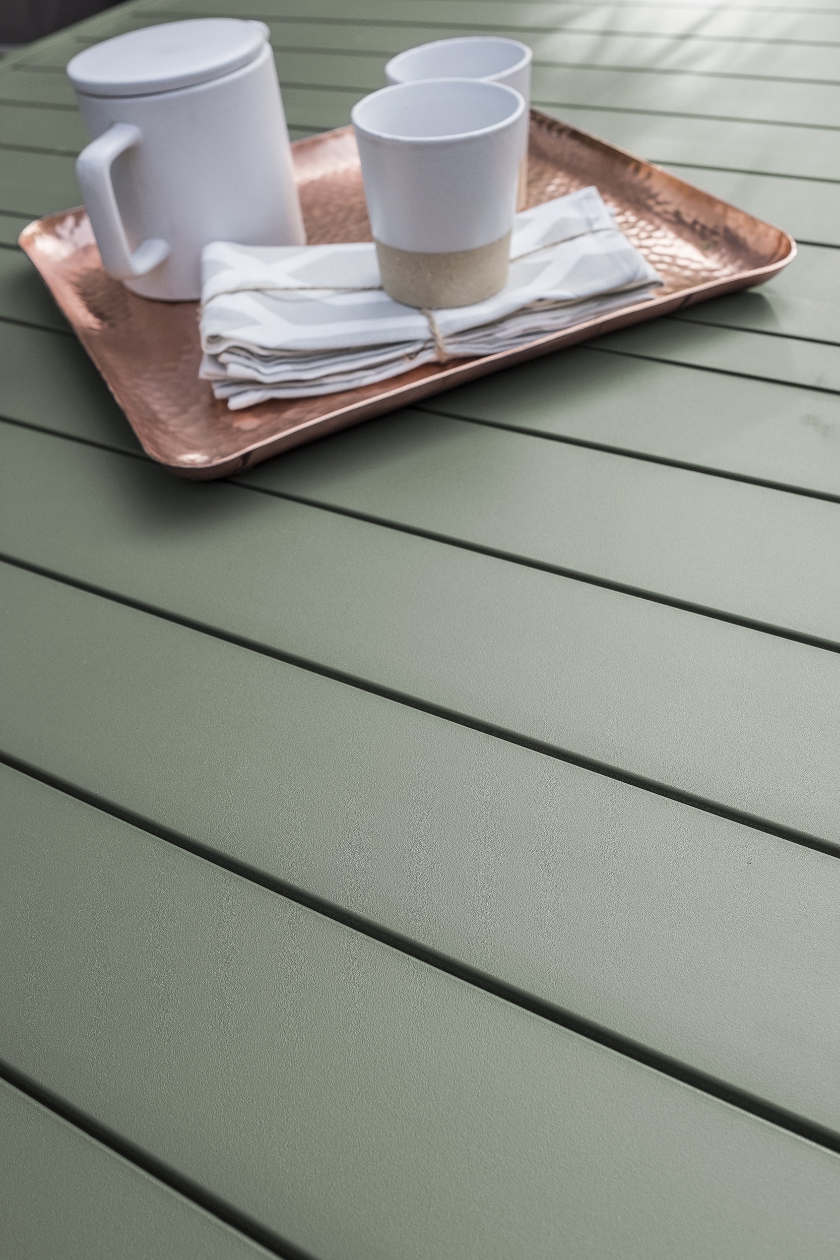 Tavolo da giardino 10 posti in alluminio kaki MIAMI - DCB GARDEN - 5