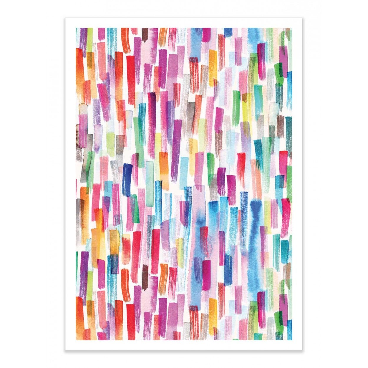 Art-poster - colorful brushstrokes multicolored - ninola - 50 x 70 cm