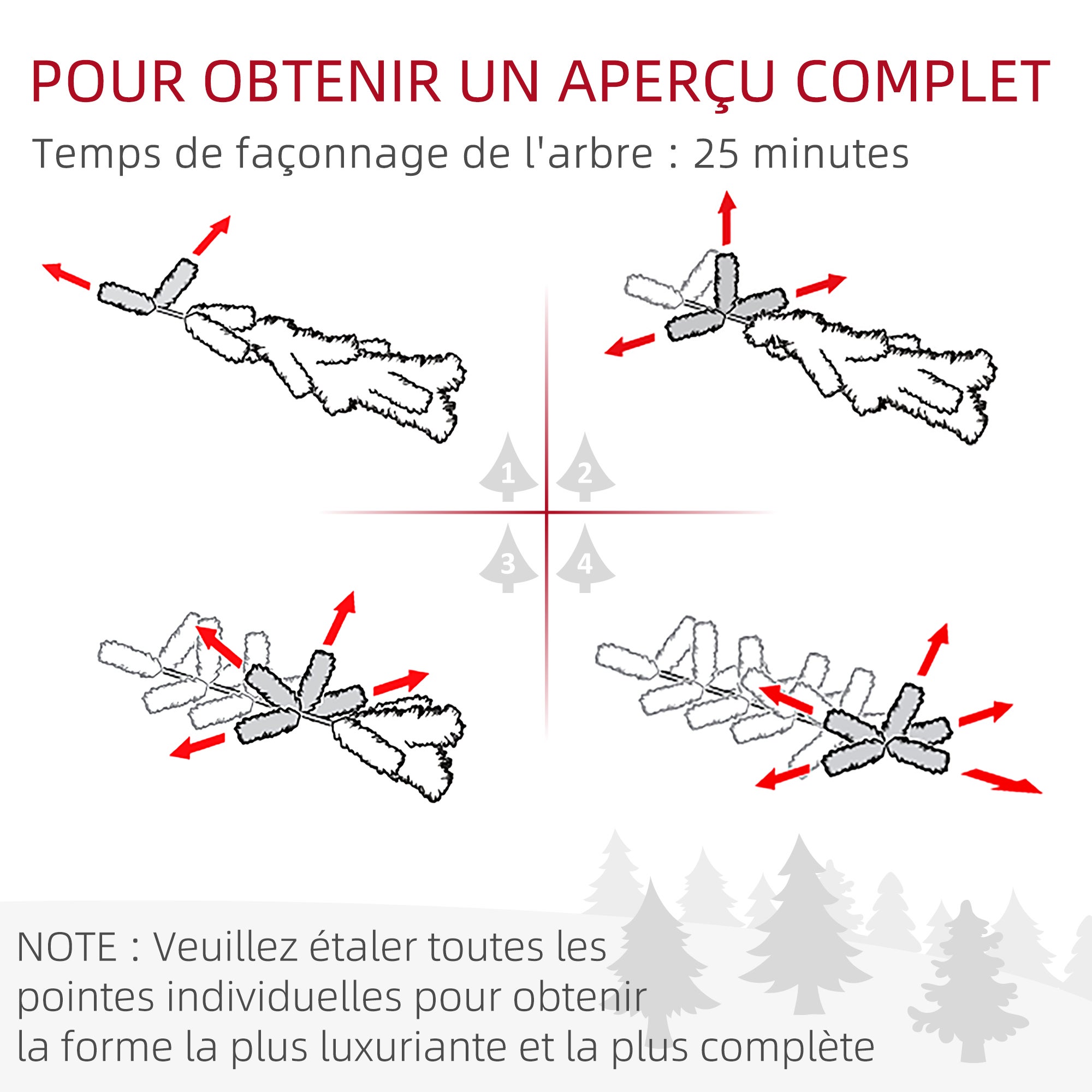 Sapin de Noël Artificiel 180 cm Arbre de Noël Slim avec support en acier pliable,479 branches épines Vert - 9