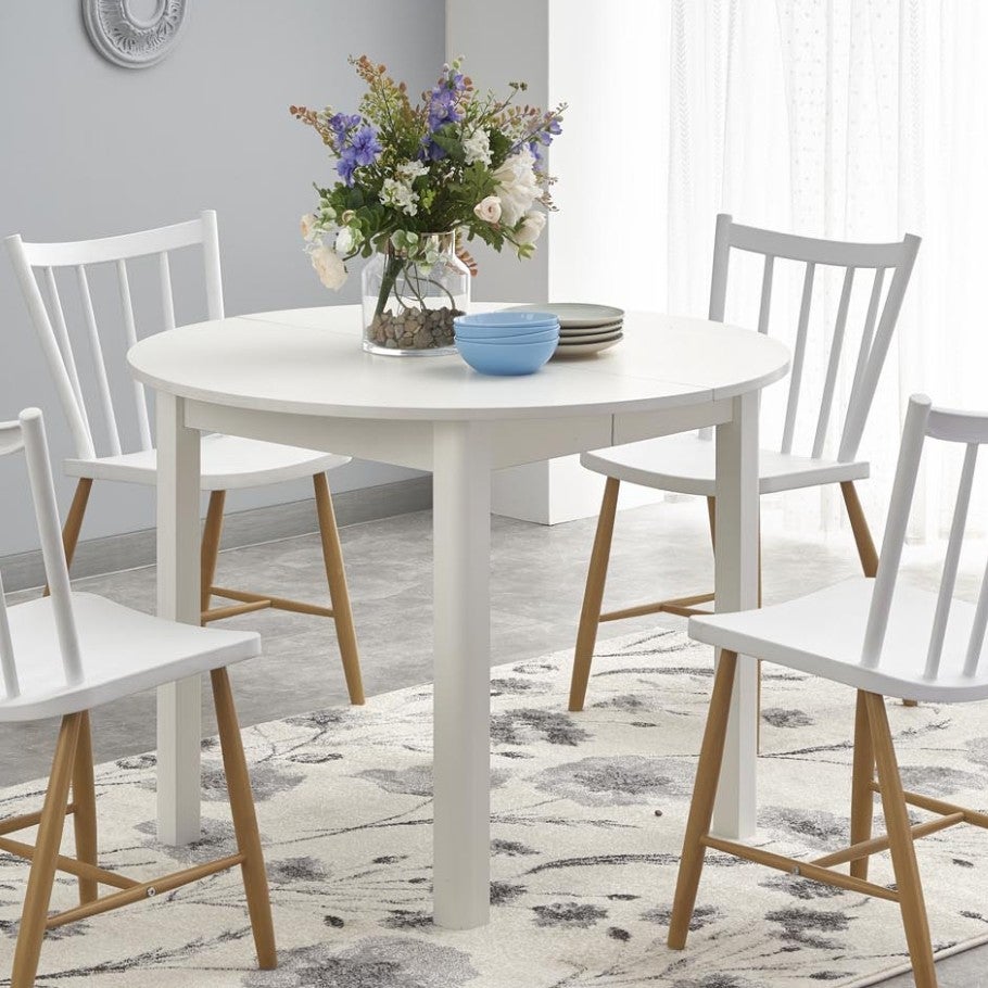 Table Ronde Blanche Avec Rallonge