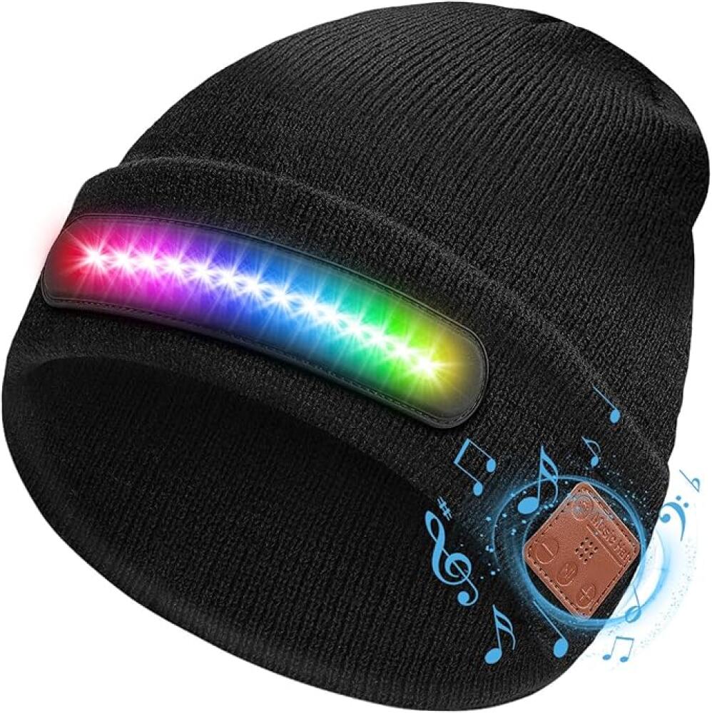 Bonnet LED Rechargeable USB Pour Homme - Idée Cadeau Originale Cyclisme, Travail Nuit, Rigolo Papa