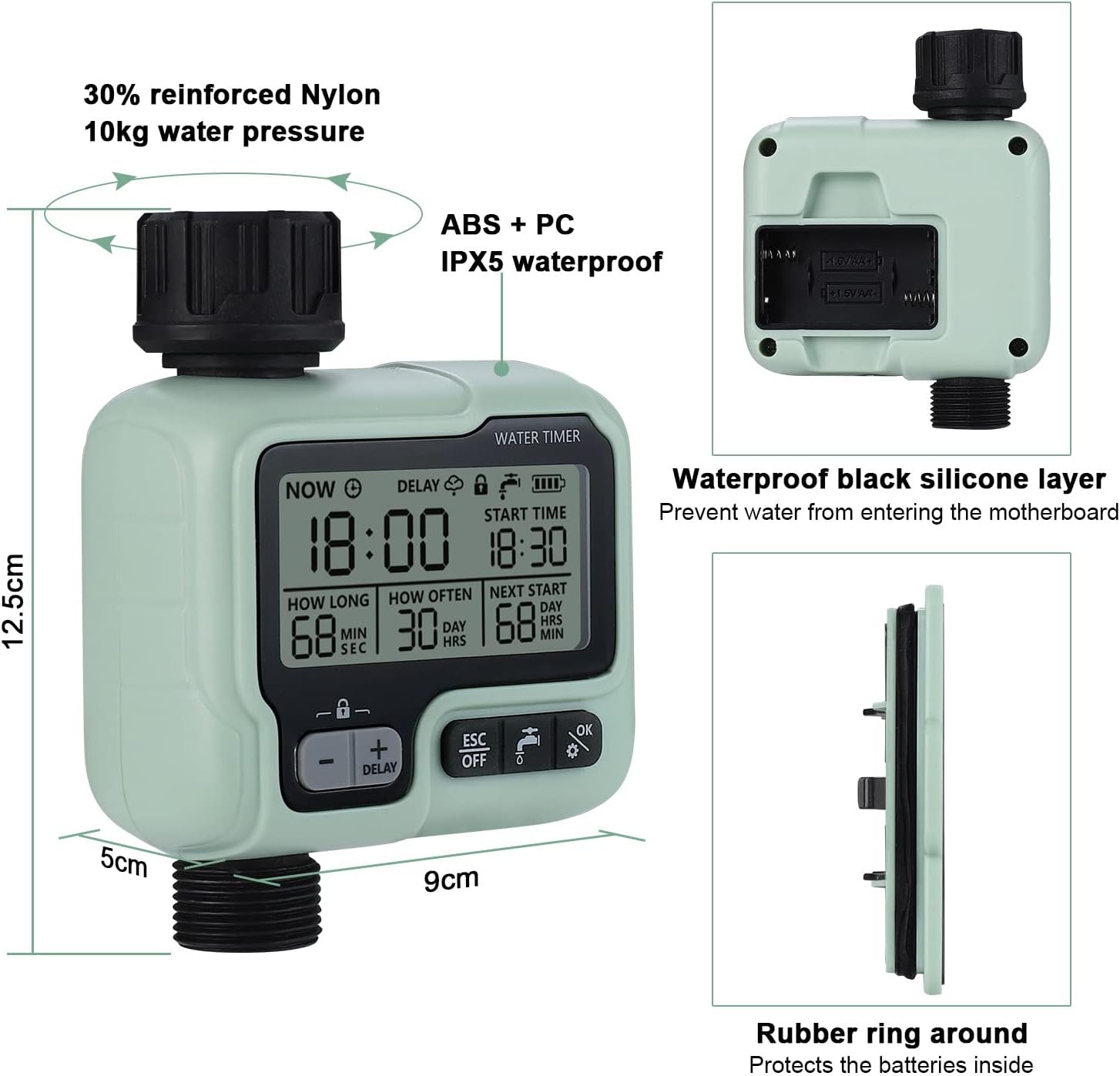 Programmateur Arrosage Automatique Minuteur Arrosage Goutte à Goutte, Imperméable et Utilisé à l'extérieur, Irrigation pour Jardin Ferme - 2