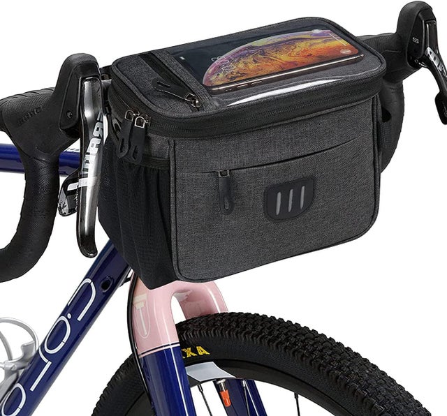 CHENEVER 5L Sacoche de Guidon Vélo, Sac de Guidon Avant de Vélo Étanche
