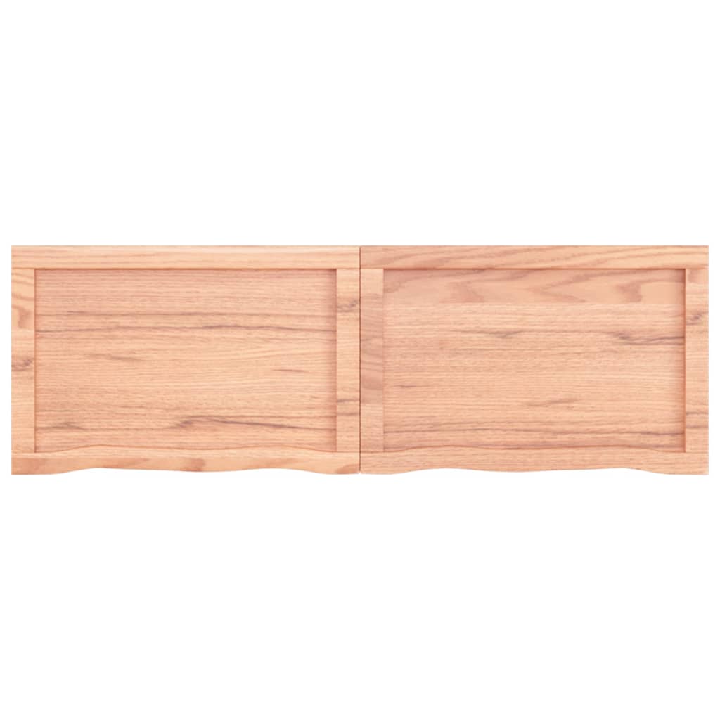 étagère murale marron clair bois chêne massif traité - 6