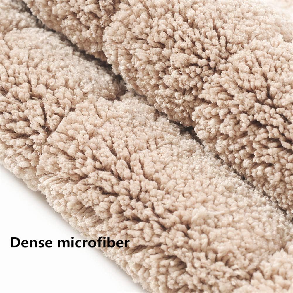Alfombra de suelo absorbente de microfibra con forma de media luna (Gris) - Alfombra de entrada, de cocina, de baño - 4