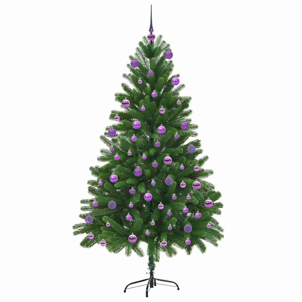 vidaXL Sapin de Noël avec 300 LED avec support Vert 180 cm PE - 4