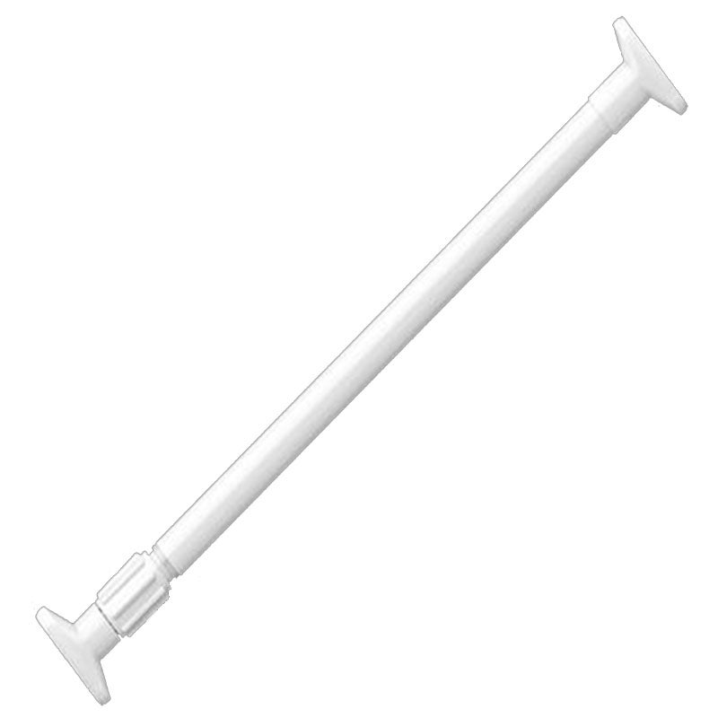 Wielofunkcyjny drążek teleskopowy, bez konieczności wiercenia otworów, łatwy w montażu, drążek do zasłon prysznicowych, 50-80 cm, biały