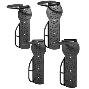 Lot De 2 Porte-vélos Muraux Pour Garage - Crochet Vertical Noir En Fer - Charge Max 3 Lbs