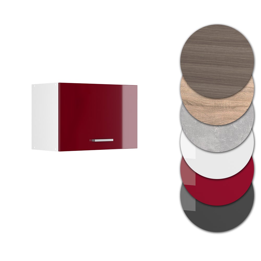 Vicco Elément haut de cuisine R-Line, Rouge brillant, 60cm Plat - 6