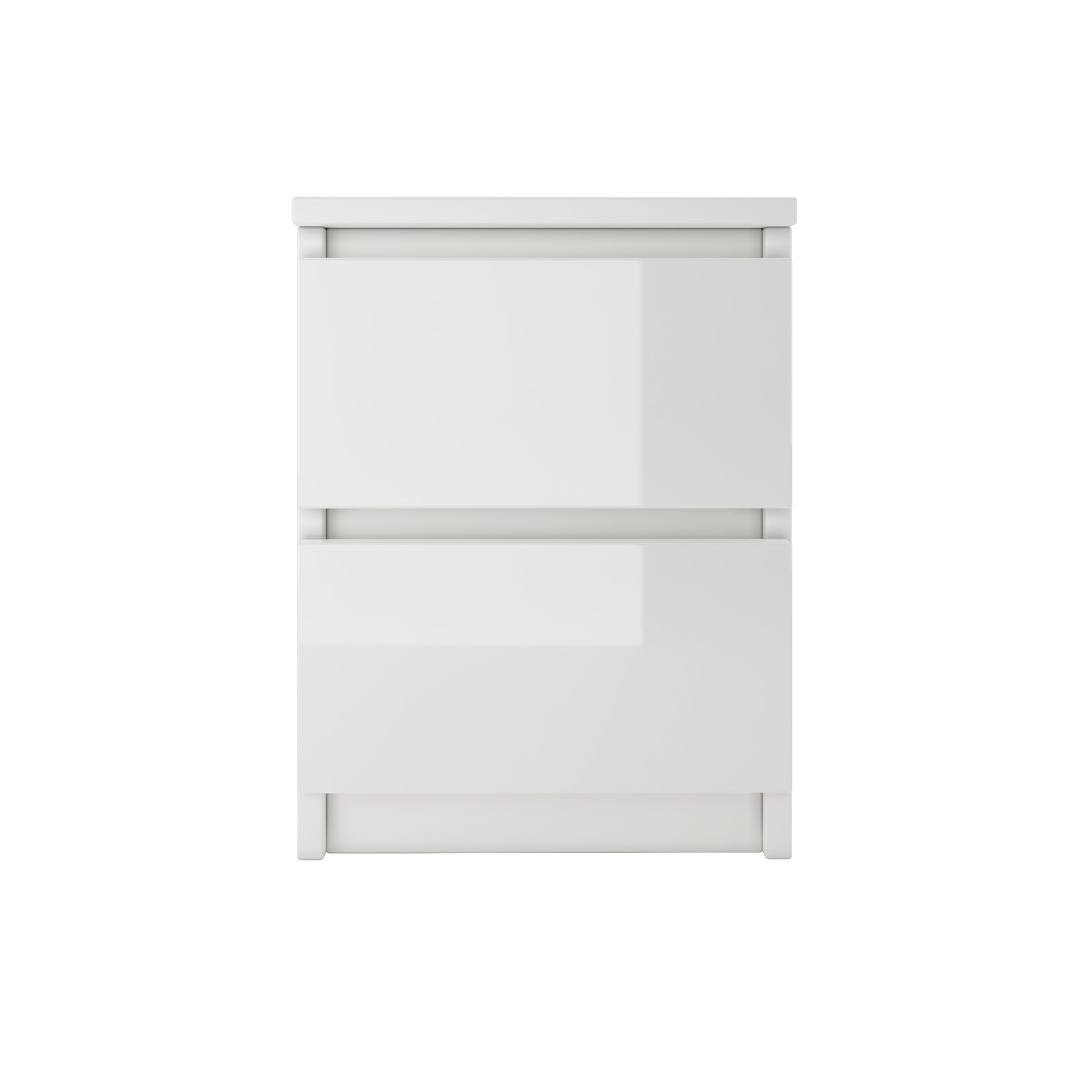ASTER T2 - Mesita de noche 2 cajones estilo moderno - 40x30x30 - mueble auxiliar - 2