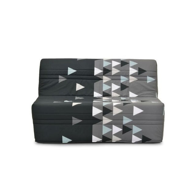 GRUHIER Banquette BZ - Tissu Gris et noir - L143 x P97 x H89cm - Joe