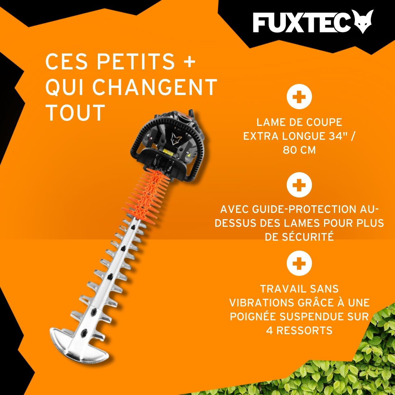 Taille-haies thermique professionnel - FUXTEC FX-MHP126 - 25,4cm3 lame 80cm - 4