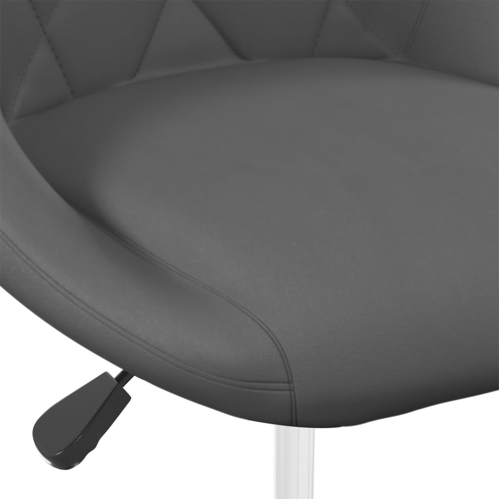 Chaises pivotantes à manger lot de 2 Gris foncé Velours vidaXL - 7