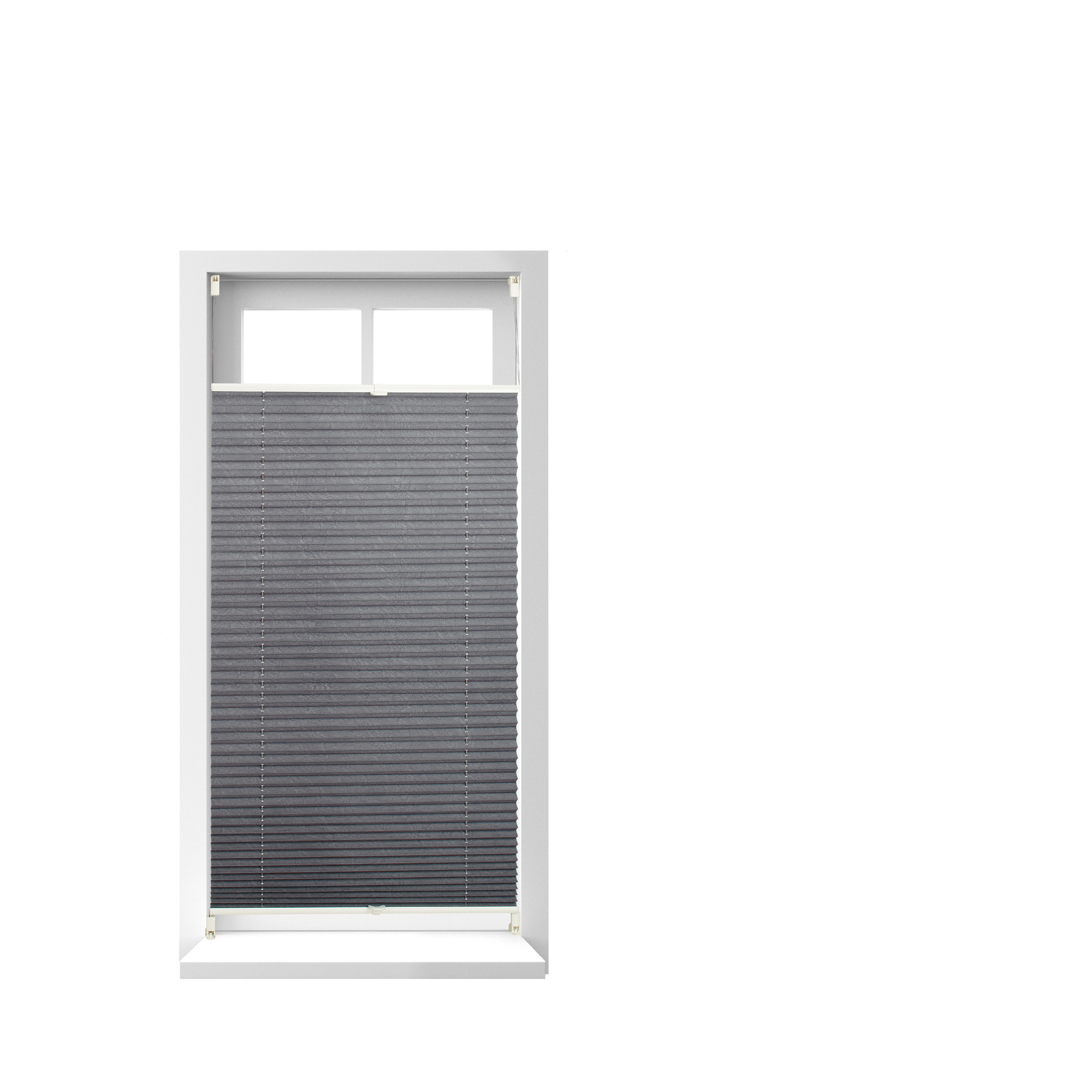 Relaxdays Store vénitien sans perçage volet fenêtre gris 60 x 130 cm laisse passer la lumière