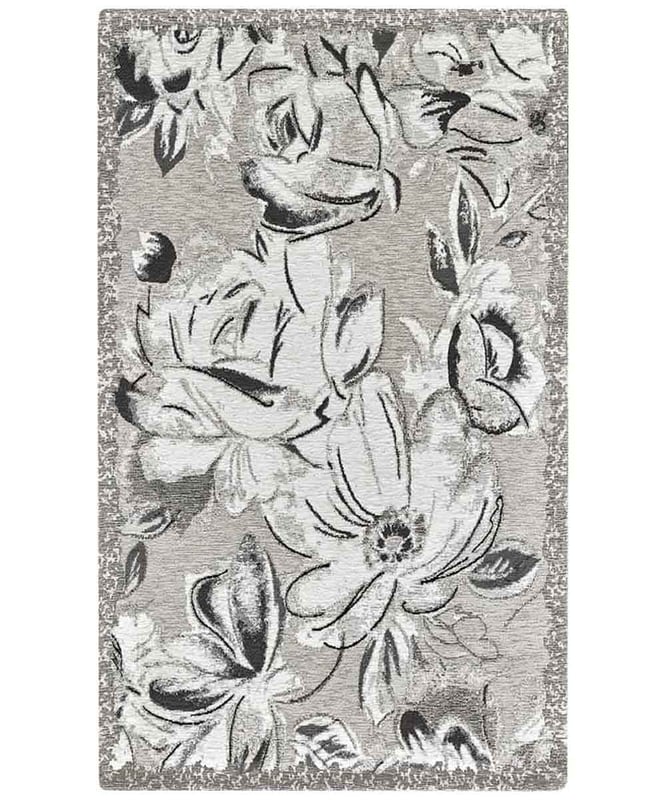 Dywan welurowy antypoślizgowy ASTER 65x220 cm SILVER | GalleriaFarah1970