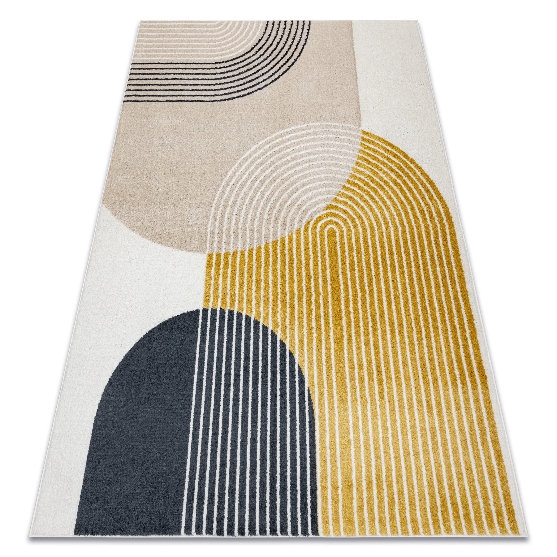 Dywan FUSION 0240 krem / żółty - Geometryczny, nowoczesny, abstrakcyjny 240x330 cm