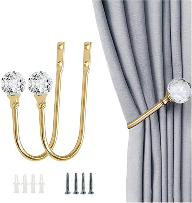 Fermatende Magnetici Con Clip - Confezione Da 2, Corda 42 Cm Perle E Magnete Per Finestre Casa