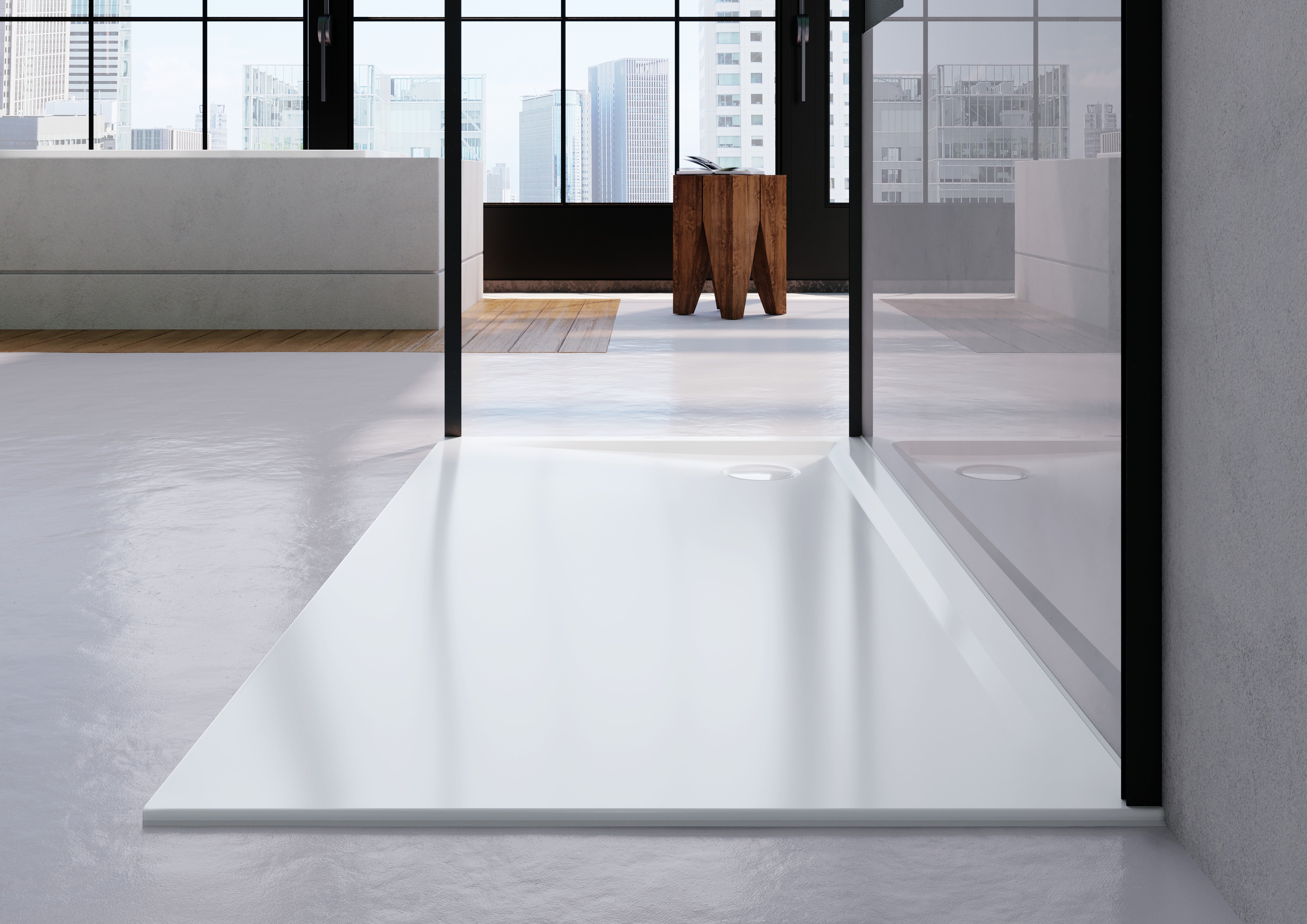 Kaldewei SUPERPLAN 1853-5, Receveurs de douche avec support de baignoire extra-plat, 140x90cm, 385347981001, 385347981001, Colorazione: Bianco alpino - 7