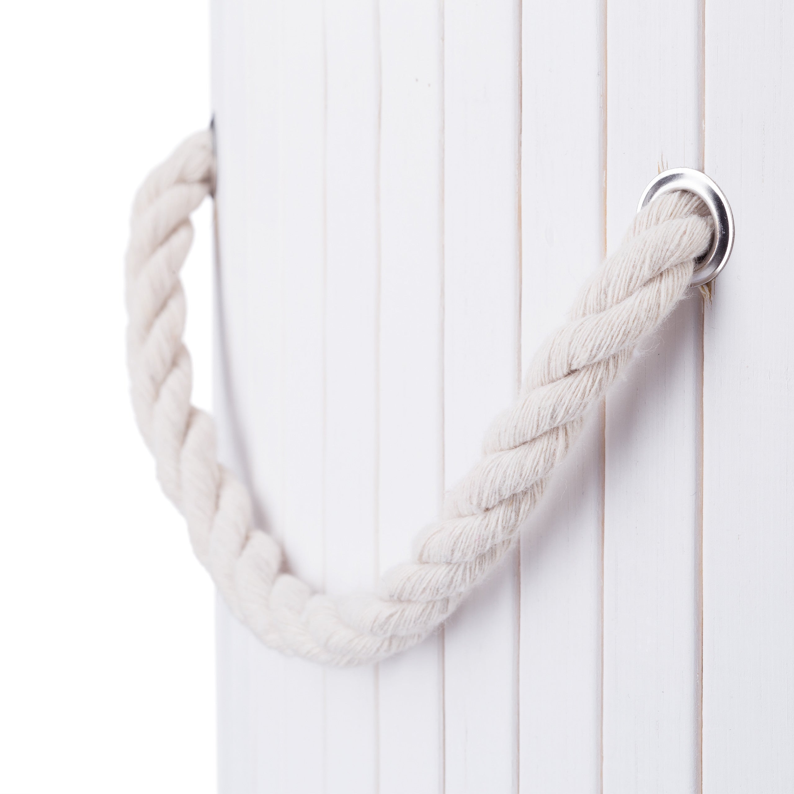 Panier à linge bambou, lot de 2, corbeille linge pliante, 80 L, sac intérieur coton, noir - blanc - 6