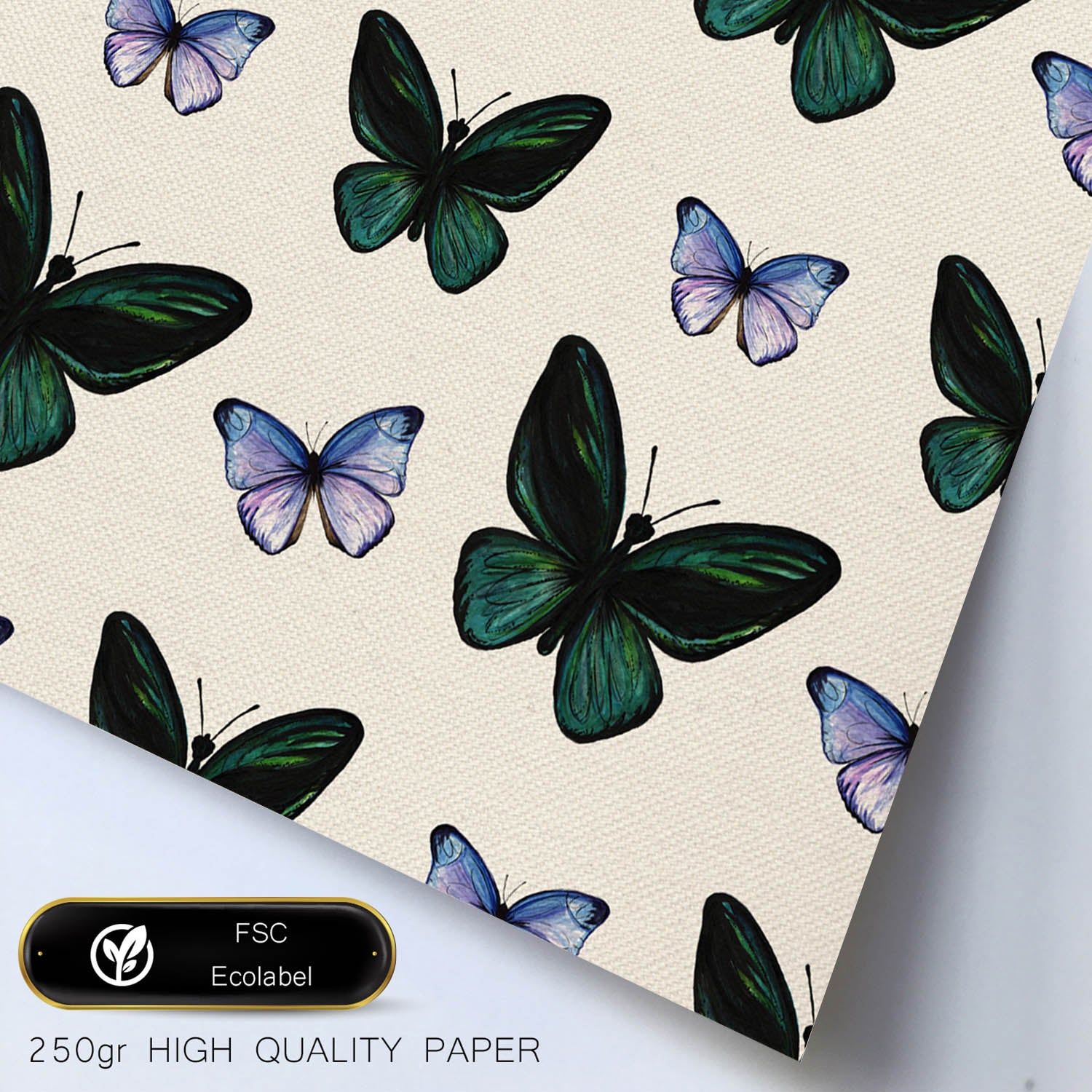 Papillon Et Fleur Isolés Sur Fond Blanc Vecteurs libres de droits et