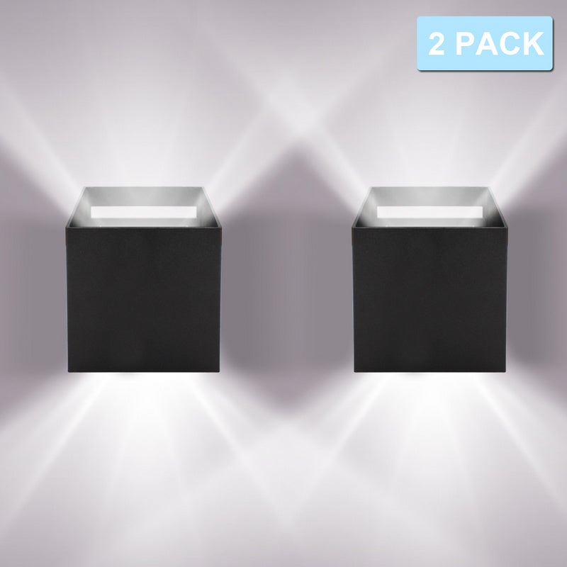 Applique Da Parete Rivoli In Metallo E Vetro Bianco – 40x18,5x9,5 Cm – Effetto Luce Up & Down – 2 Portalampada E14 – Senza Lampadine