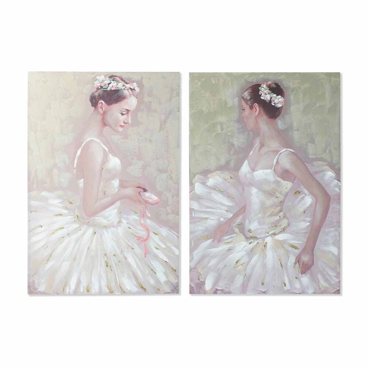 Cuadro DKD Home Decor 80 x 3 x 120 cm Bailarina Ballet Tradicional (2 ...