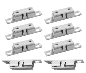 Loquet à Rouleau Double Balle En Zinc 1.69 – Tension Réglable, Finition Argent, Pour Portes Et Tiroirs