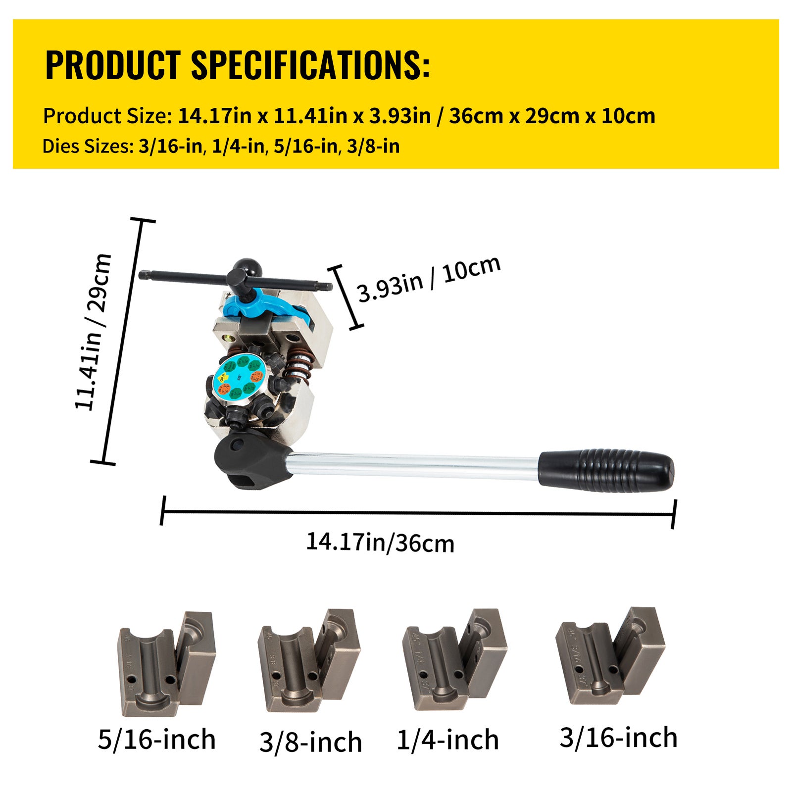 Outil d'évasement conduite frein,SucceBuy simples/doubles/à bulles à 45°,tubes 3/16