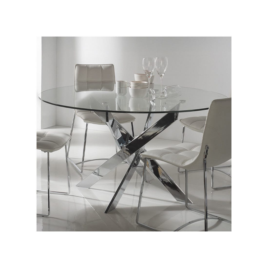 Table Ronde 140 Table de repas ronde 140 cm - FAXOU | Leroy Merlin