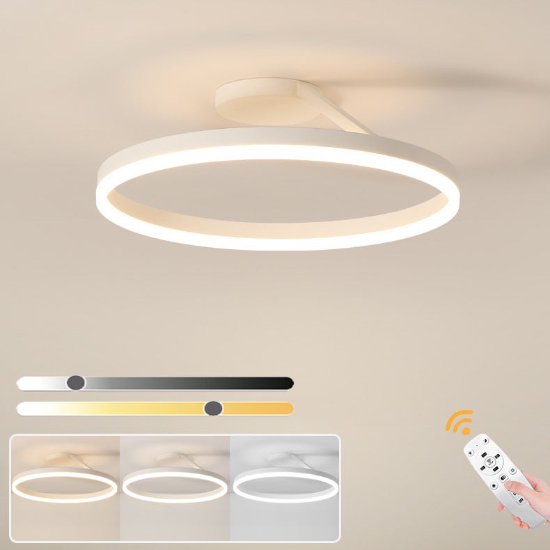 Ściemniana lampa sufitowa LED nowoczesny żyrandol LED z pilotem okrągła lampa sufitowa o średnicy cm temperatury barwowe K K biała