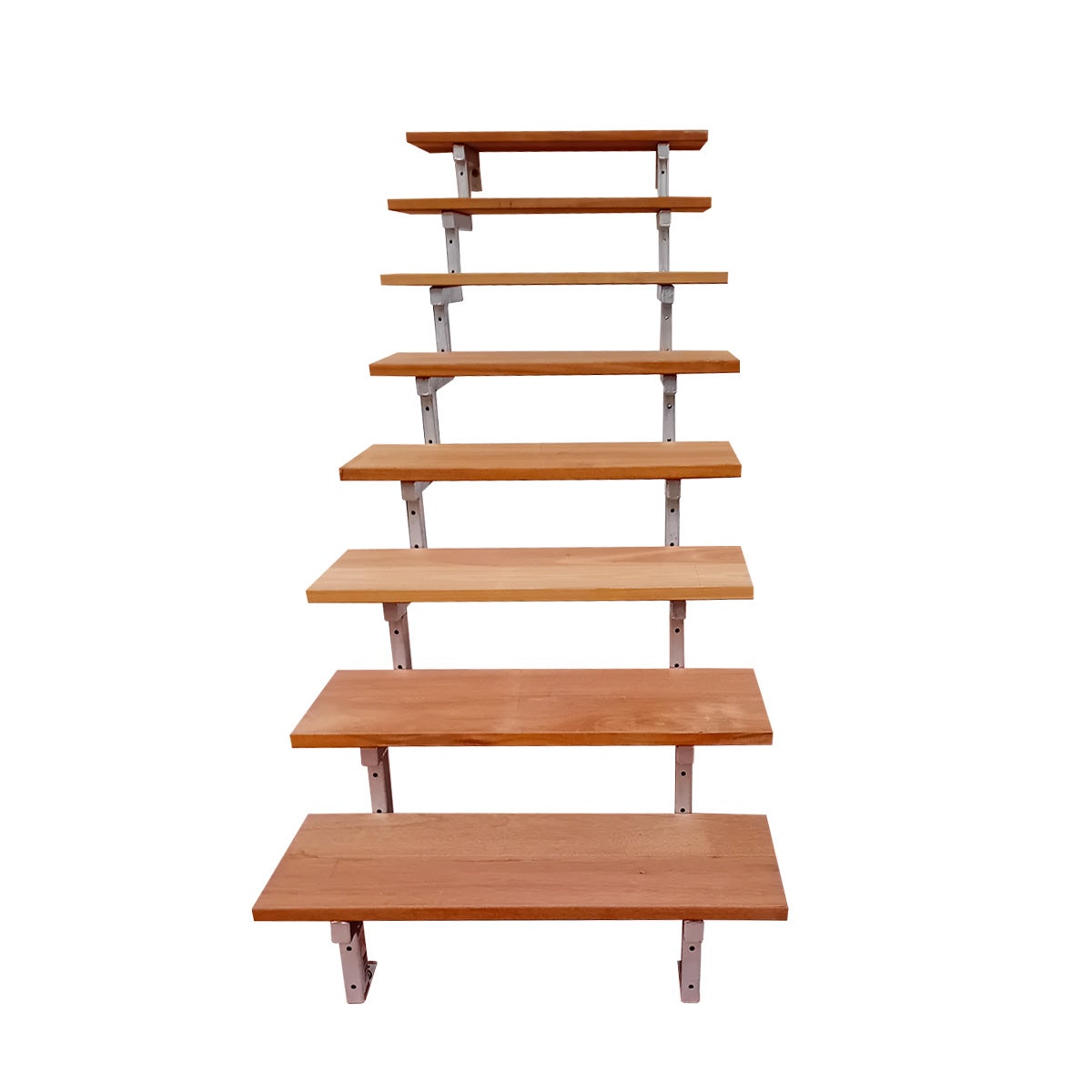 Escalera metálica bali 8 peldaños madera dura 139x80cm