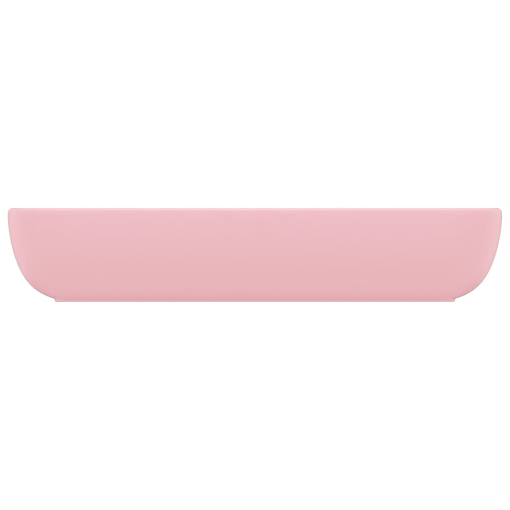 Lavabo rettangolare di lusso da appoggio WC lavabo bagno stanza cosmetica casa 71 x 38 cm ceramica rosa o 02_0002697 - 3