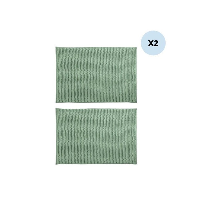MSV Tappetino Da Bagno In Ciottoli Turchese | 40x60 Cm, Antiscivolo Con Ventose, Microfibra Chenille, Assorbente - 5