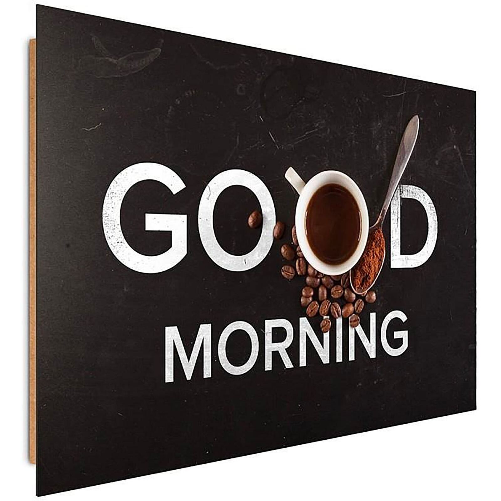 Tableau bonjour bois - 120 x 80 cm - 2