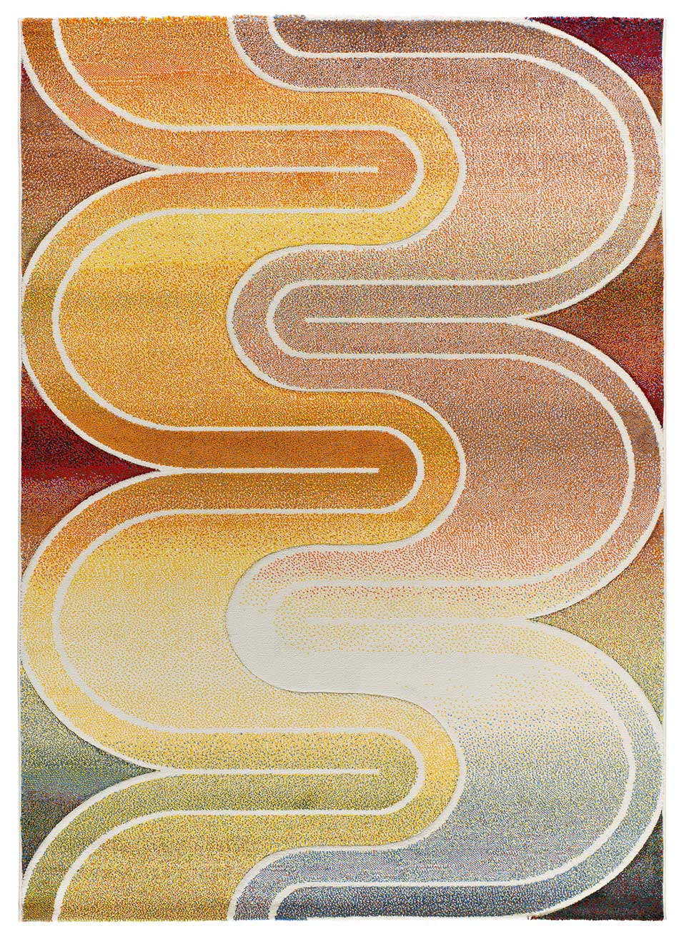 Tapis intérieur multicolore rectangulaire l.160 x L.230 cm SYBIL géométrique - ATTICGO - 2