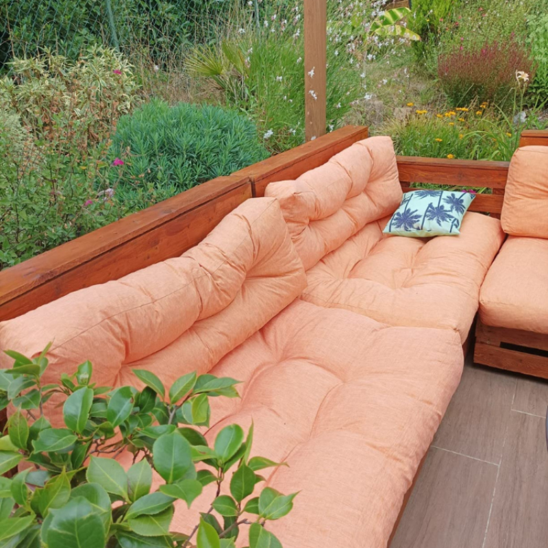 Seduta cuscino per pallet in poliestere BANANAIR 120x80x15 cm