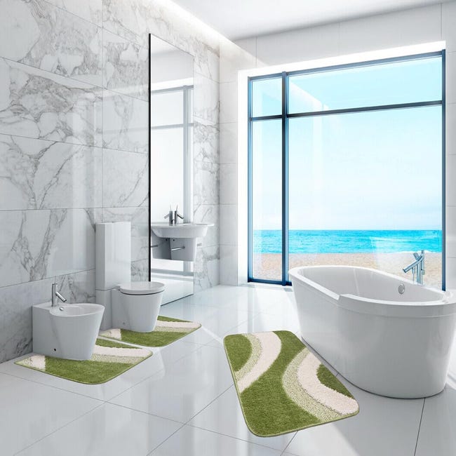 Homewish Tappeto da bagno verde salvia e rosa per ragazze, ragazzi e bambini, tappeto da bagno estetico arcobaleno sfumato, decorazione da bagno per donne e uomini, tappetino da bagno colorato sfumato Homewish Tappeto da bagno verde salvia e rosa per ragazze, ragazzi e bambini, tappeto da bagno estetico arcobaleno sfumato, decorazione da bagno per donne e uomini, tappetino da bagno colorato sfumato