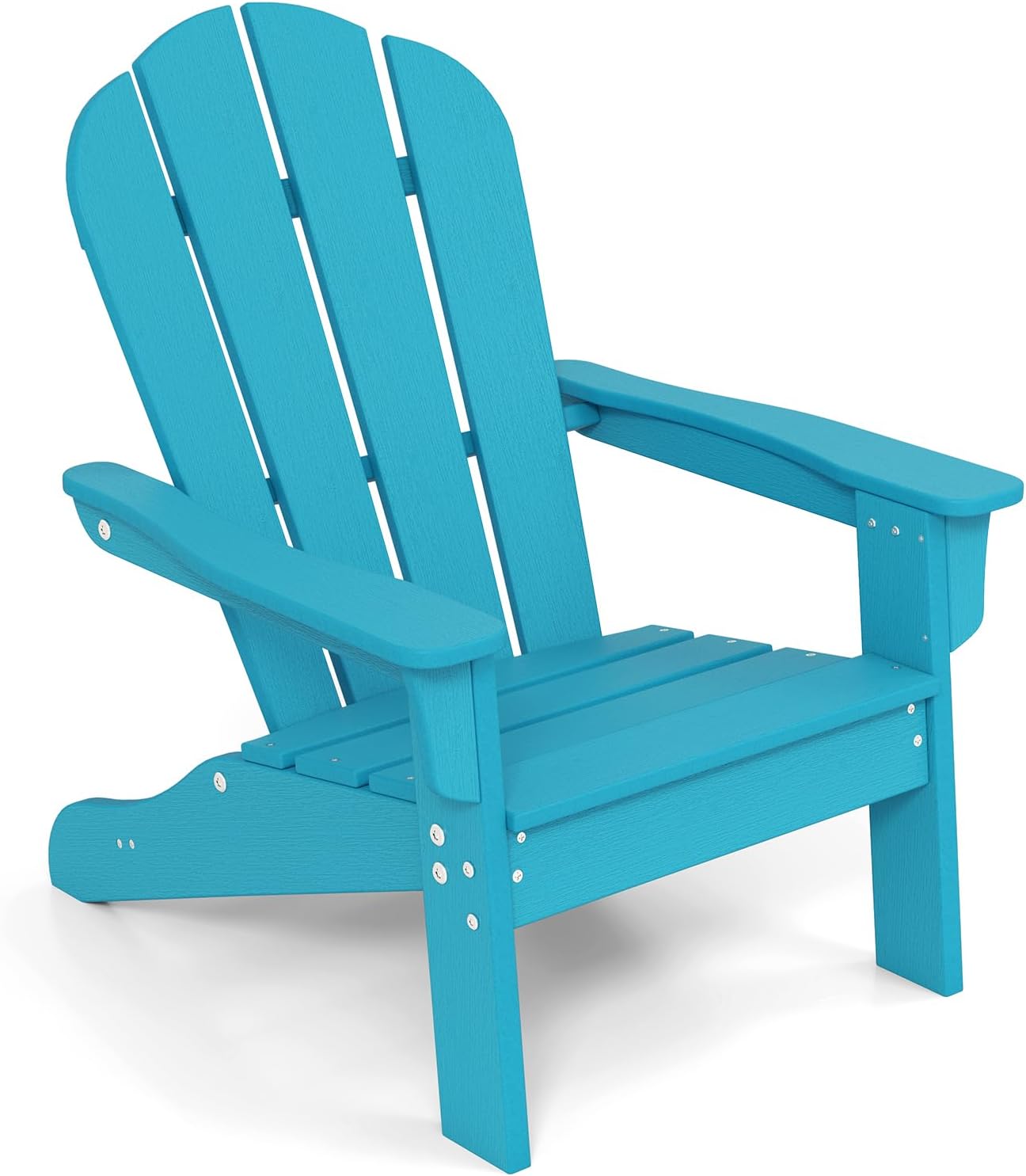 Krzesło Ogrodowe Adirondack dla Dzieci, Krzesło Ogrodowe z HDPE Odporne na Warunki Atmosferyczne z Szerokim Siedziskiem, Nośność 75 kg (Turkusowe)