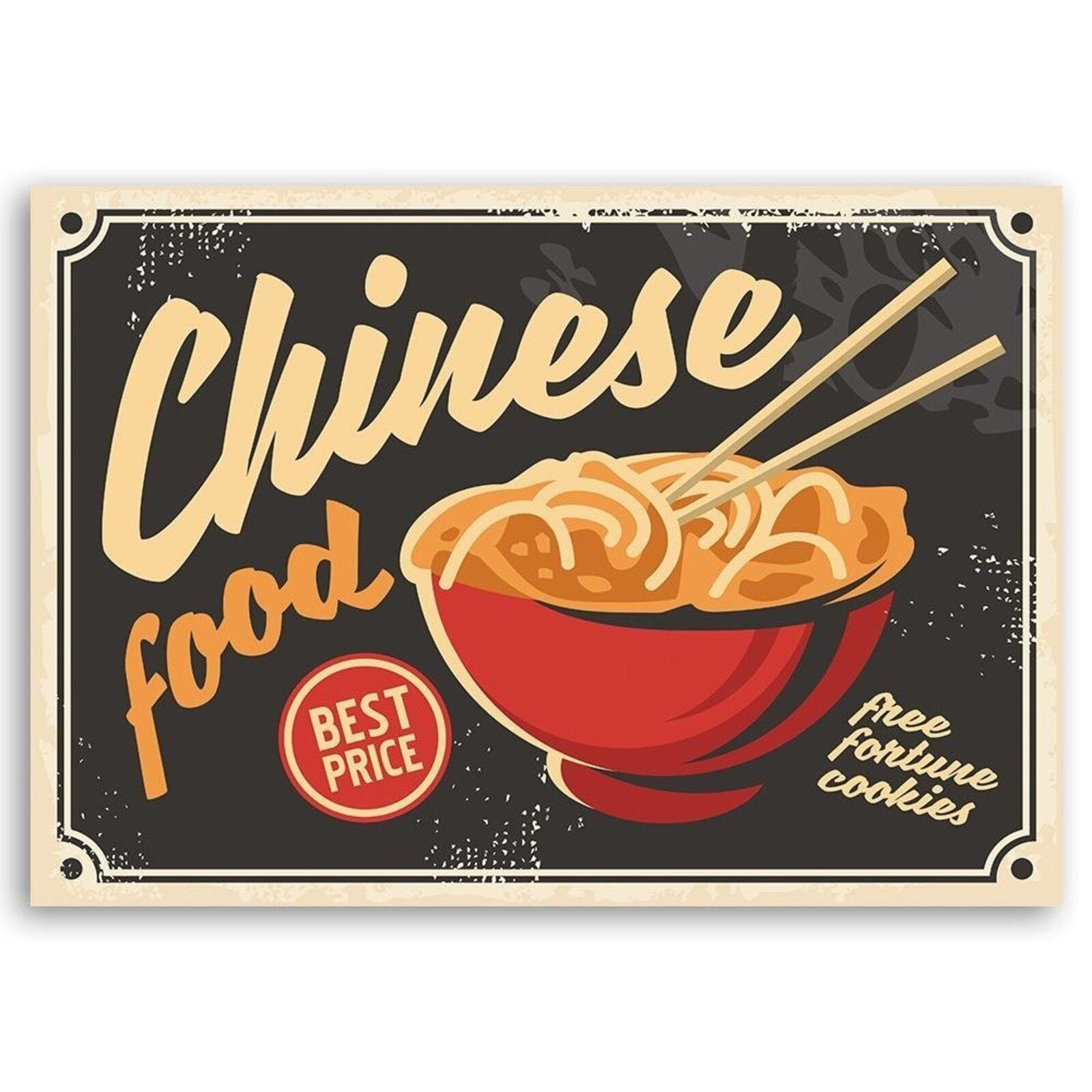 Tableau enseigne restaurant chinois - 90 x 60 cm - 2