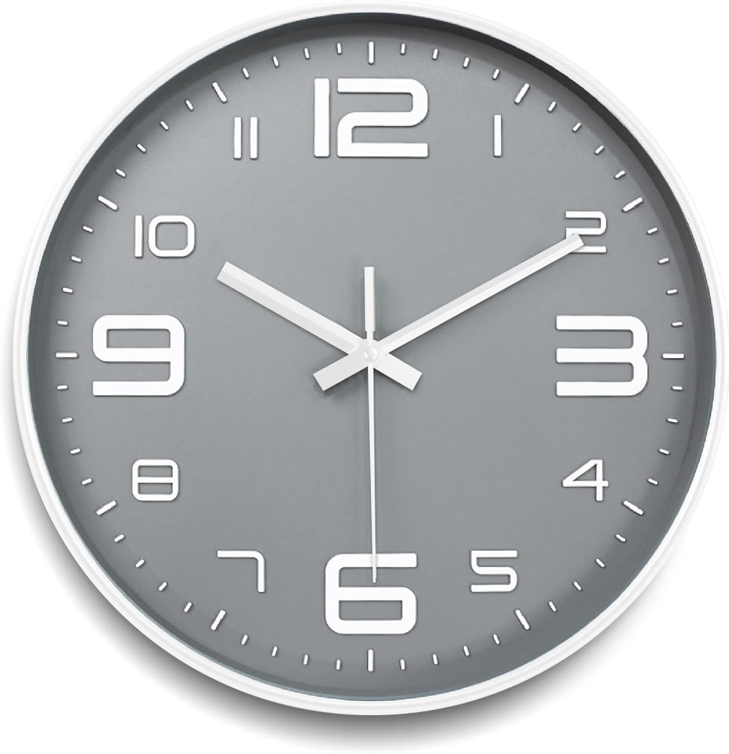 NIKKY HOME Grande Horloge Murale Ronde décorative en Bois, Marron, 30 x 4 x 30 cm