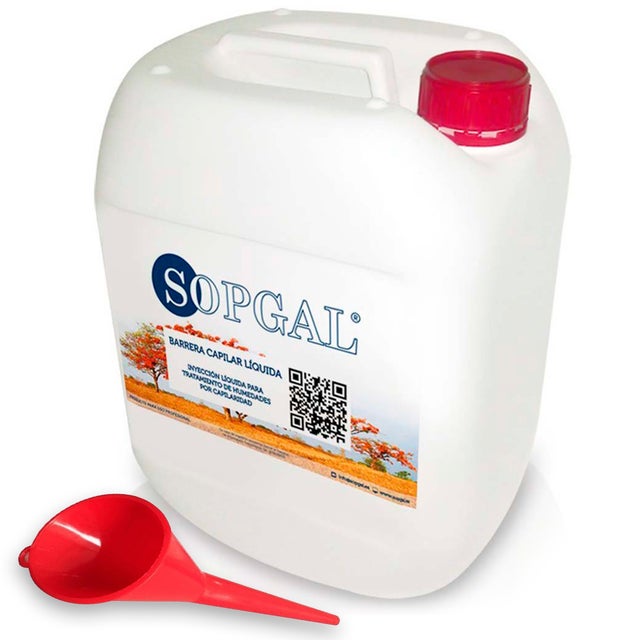 Injection liquide pour l'humidité capillaire (25L + 10 CANULE) - Arrête l'humidité capillaire dans les murs et les murs, créant une barrière étanche