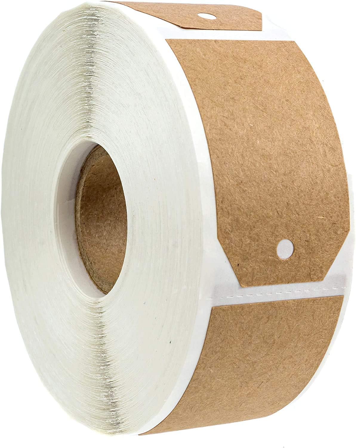 Opakowanie etykiet prezentowych z naturalnego brązowego papieru typu kraft/300 etykiet na rolkę