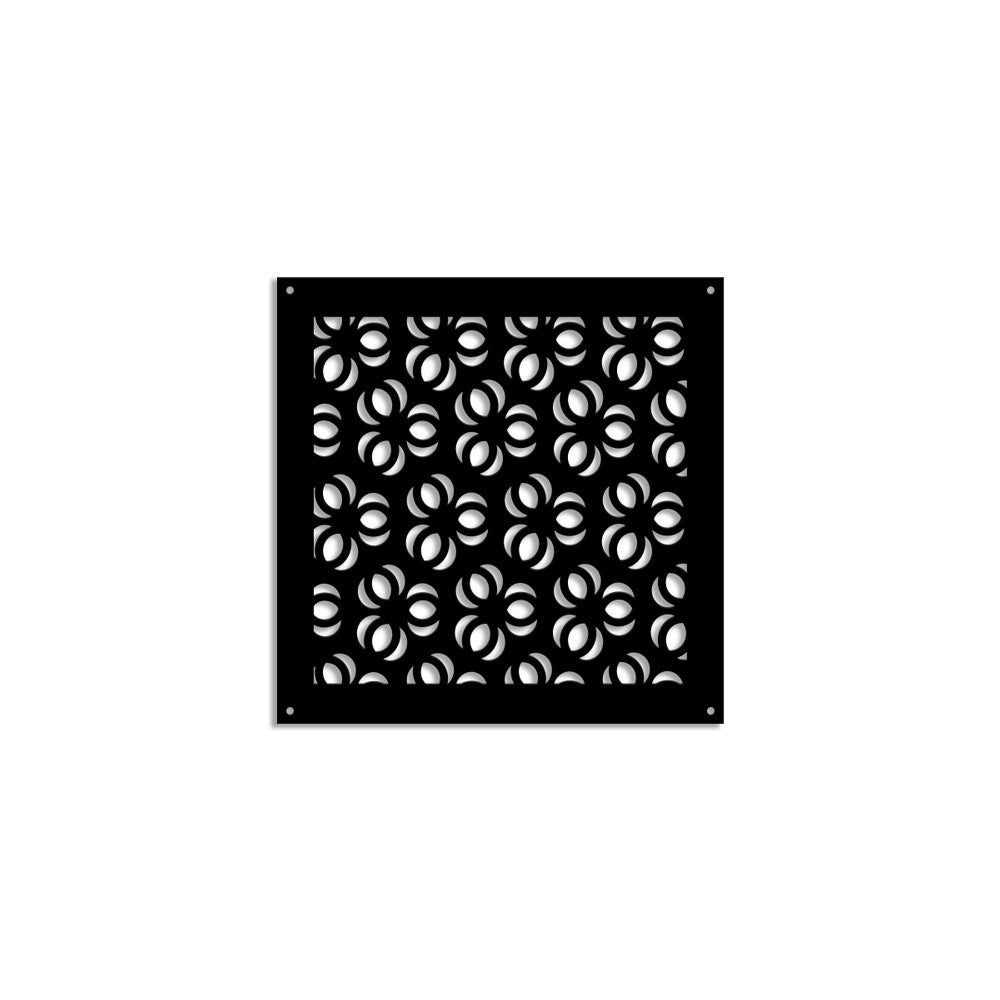 ELLIPSE - Panel perforowany z PVC - CZARNY Parasol przeciwsłoneczny 98x98 cm Grubość 1 cm
