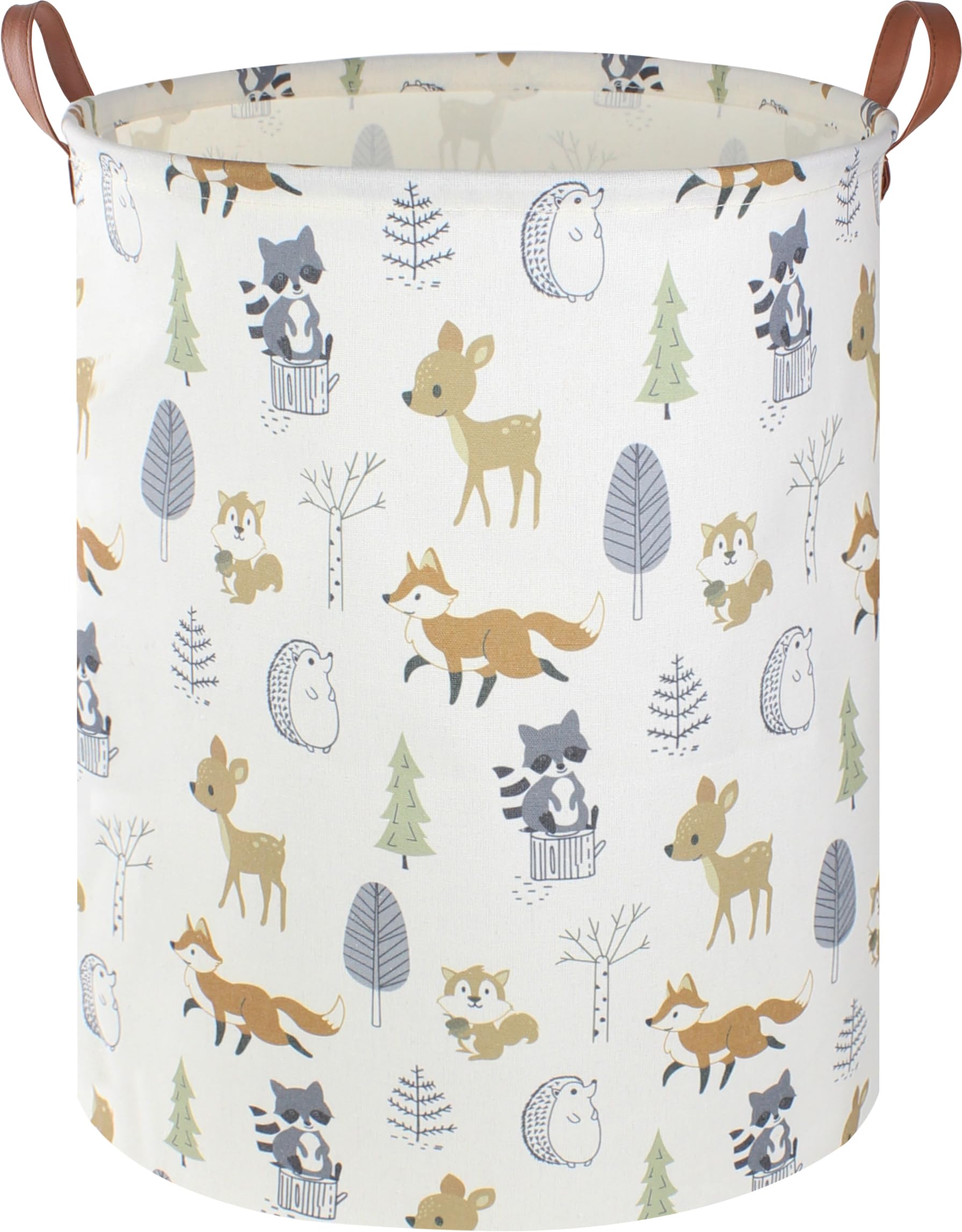 Pawleso Panier Rangement Enfant 42L – Lion Marron 35×35 Cm – Feutre Pliable – Jouets / Linge / Chambre Bébé
