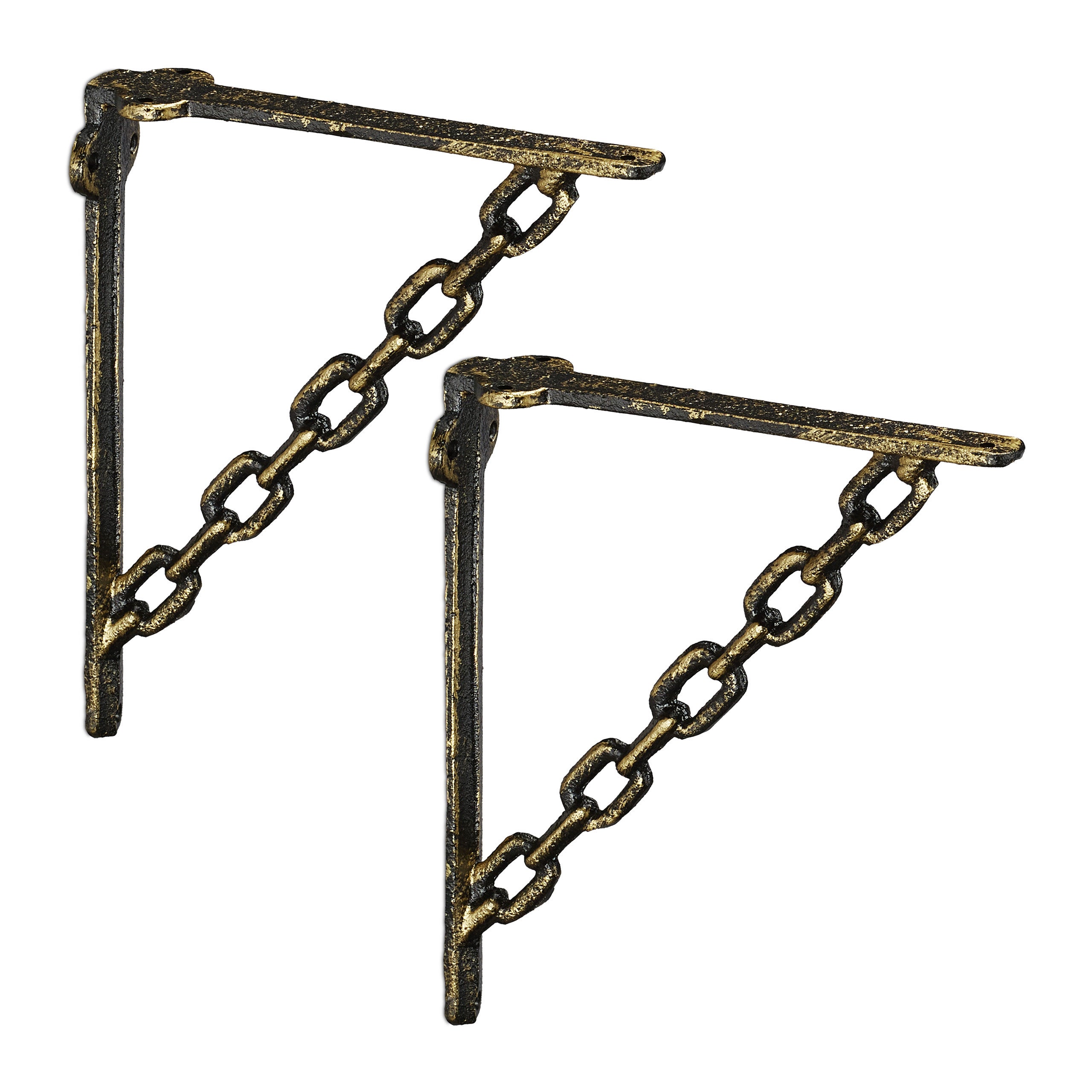 Homezone®,coppia Di Staffe Vittoriane In Ghisa Da Parete Supporti - Foto 3