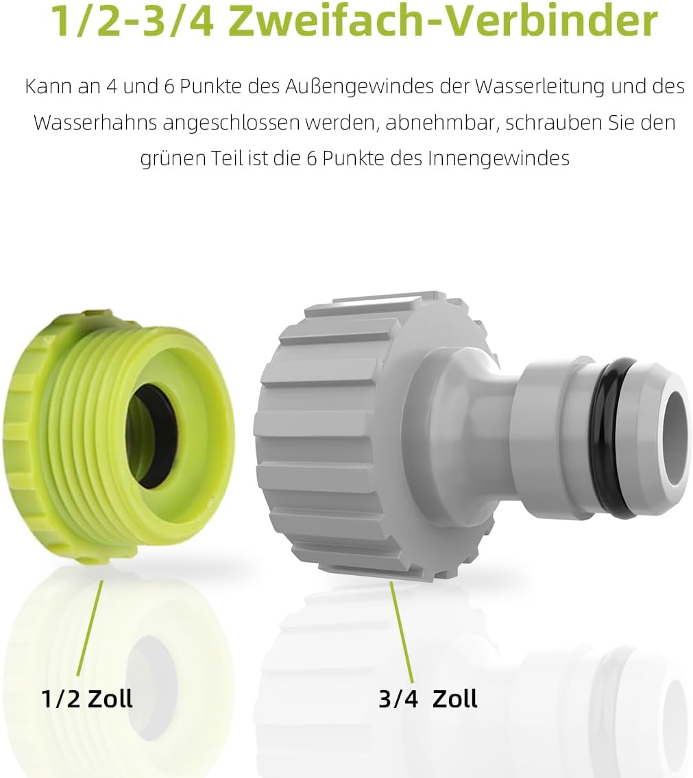 Xiny Tool - Valvola di arresto per tubo da giardino, in ottone