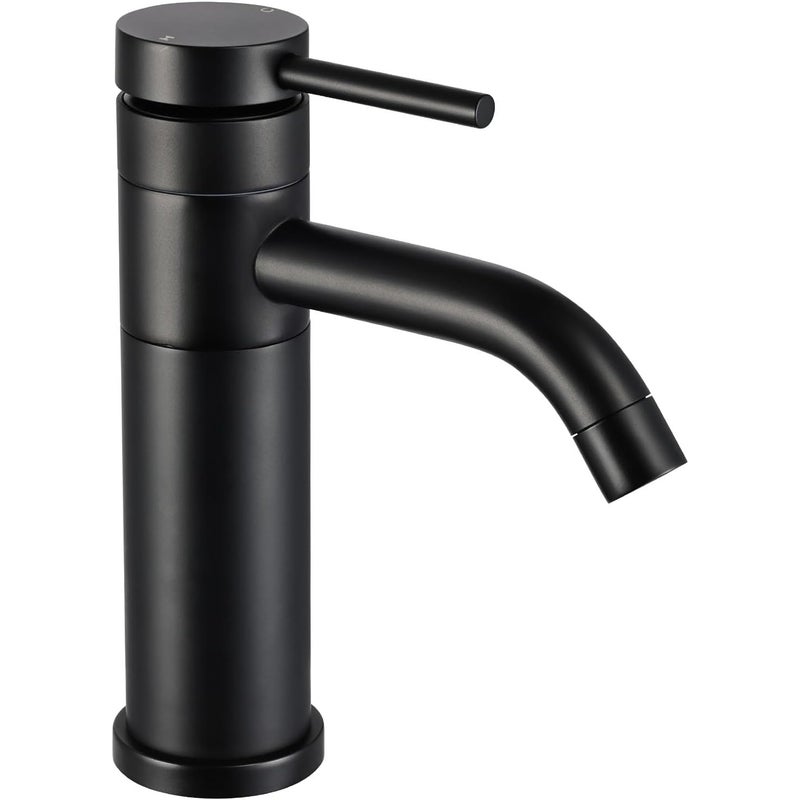 Bateria umywalkowa z obrotową wylewką, jednouchwytowa bateria umywalkowa do wbudowania, bateria umywalkowa ciepłej i zimnej wody