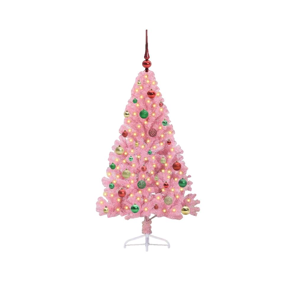 Choinka sztuczna vidaXL różowa 150 cm 150 LED
